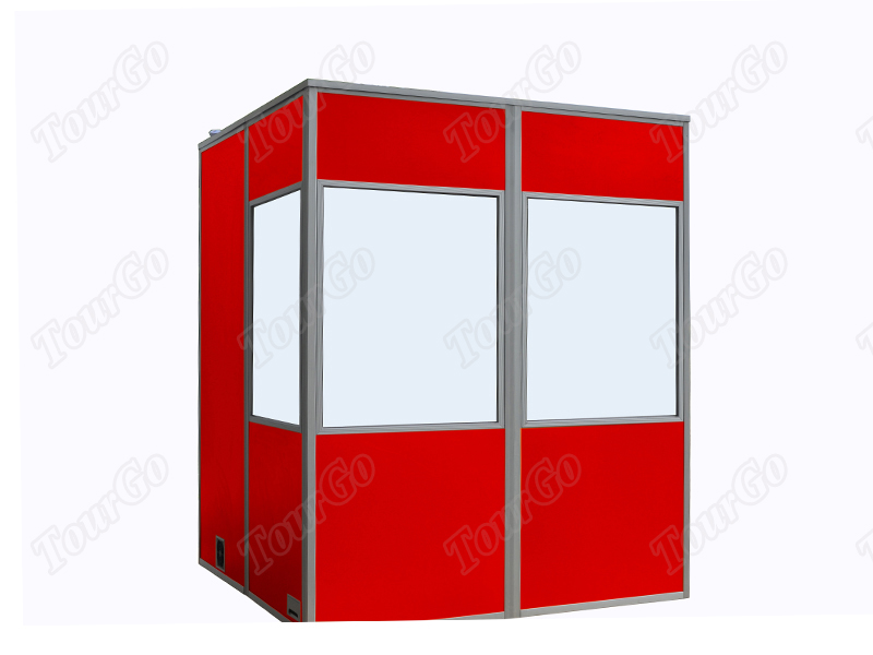 Portable Full-size Interpretation Booths in Red