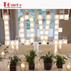 TourGo hot sale led marquee lights up signs with small 5ft alphabet letters wall lights for wedding