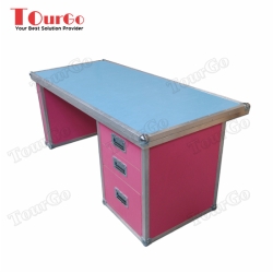 TourGo Pink + Blue 3 Drawer Office Desk