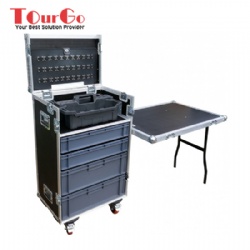 Mechanics Tool & Drawer Flightcase with Stanley Tote Tray