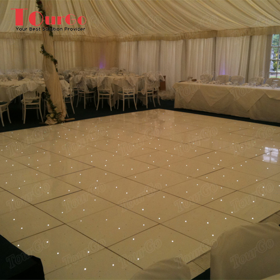 TourGo Wholesale Portable LED twinkling white dance floor on sales 22 x 16ft