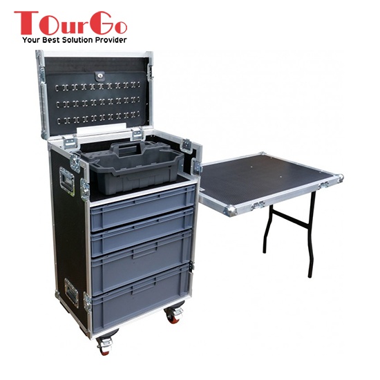 Mechanics Tool & Drawer Flightcase with Stanley Tote Tray
