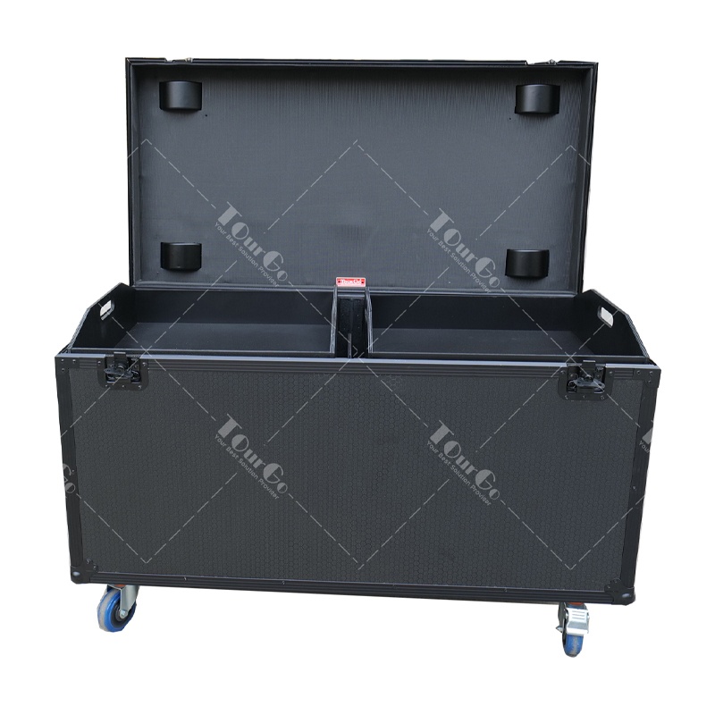 Waterproof Black Cable trunks flight road case for storage transport fiberglass cable wire