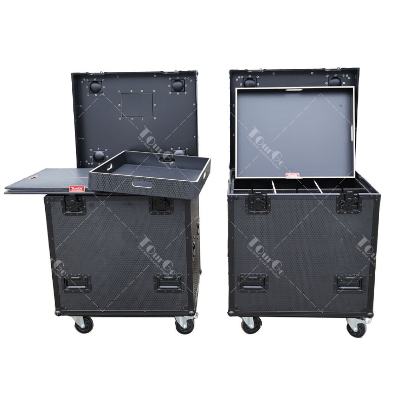 Stackable Utility Trunk Cases w/Divider with Wheels