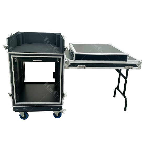 12U Cabinet Rack Case with Workbench and 1U Drawer for SQ-5 mixer