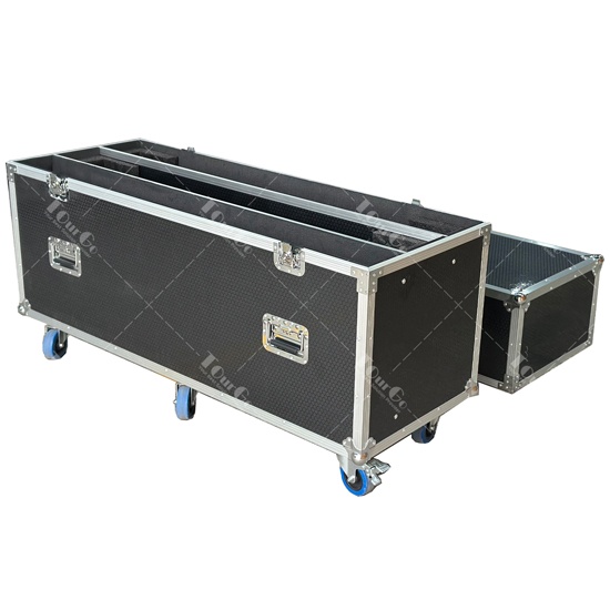 Custom Flight Case for 2x 55inch Display and TV stand