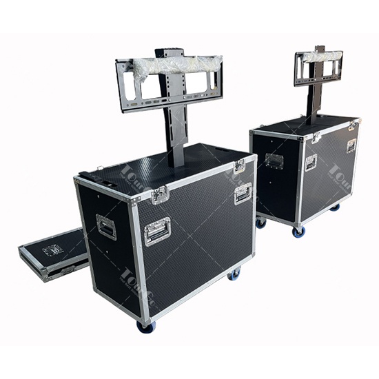 Smart TV Flight Case Customizable 32 Inch Motorised Lift Led Lcd TV Plasma Screen Flight Case