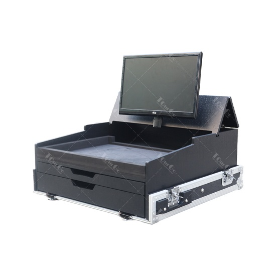 Waves eMotion LV1 Mixer Controller All-In-One Flight Case with pull-out and drawer