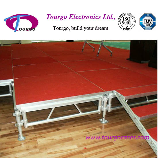 Tourgo Aluminum Stage with Carpet Surface