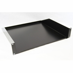 2U 19” Black Rack Mount Tray