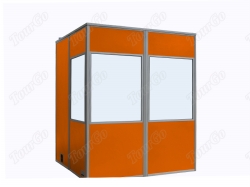 2-Person Simultaneous Interpretation Booths in Orange