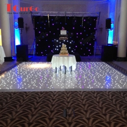 TourGo Portable LED Starlit Dance Floor white Flooring for exhibition event 30 x 30ft