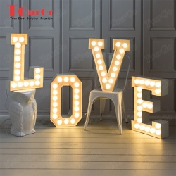 TourGo 2ft Metal Marquee light up letter with neon letter lights and LED lights