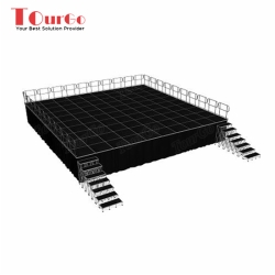  TourGo Portable Stage Design Aluminum Stage Platform with Modular Stage Ramp Used Music Stage Rental