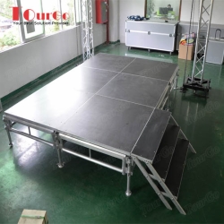  TourGo 8ft x 12ft Event Stage Rental with Portable Platforms for Indoor Wedding Stage