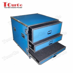  TourGo Custom Built Removable Front 3 Drawer Production Flight Case