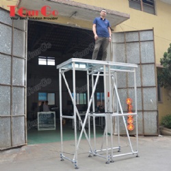 Swimming Pool Aluminum Glass Stage With 1.6-2.5m Adjustable Height For Wedding