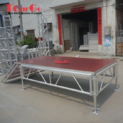 Aluminum Red Non-slip Stage Platform For School Performance Event