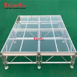 Aluminum Clear Acrylic Glass Stage For Wedding Decoration