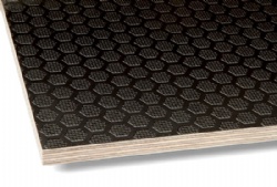 Plywood with Hexa Pattern, 1220x1220x9mm, Black