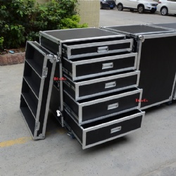 Customized 5 Drawers Cabinet Utility Flight Road Case 10 - 49 Pieces