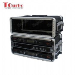 TourGo 19 Inch 4 Unit ABS Microphone Receiver Case - 2RU - 8
