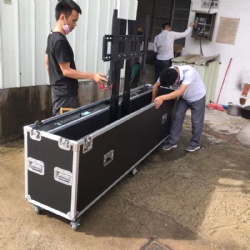 Large Capacity 100inch LCD/Plasma Electric Lift Aluminum Tv Flight Road Case With Reasonable Price