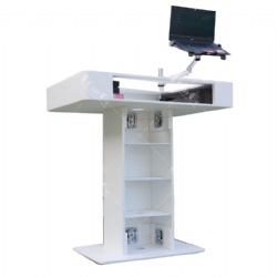 White Finish Control Tower DJ Booth Podium Stand with Road Cases for Pioneer DDJ-REV7 XDJ-XZ DDJ-1000 RANE One