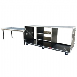 Coffee machine Drawers Flight Road Case with Detachable Side Table