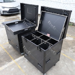 Stackable Utility Trunk Cases w/Divider with Wheels