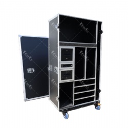 Customized storage box flight case mobile office equipment case wardrobe tour case