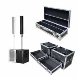 Portable style speaker/mic stands flight case for RCF EVOX12 Column Array PA System