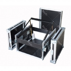 4 Space Heavy Duty Rack Case with Slant Top Mixer Rails Fit Allen&Heath H5D