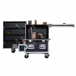 Portable Small Display Cabinet ATA Road Case Exhibition Display Aluminum Flight Case with LED Lights