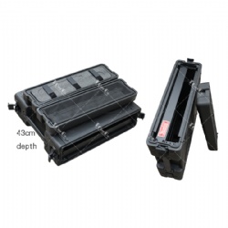 2U 19″ PE Audio Power Amplifier Rackmount Flight Case for Wireless Microphone